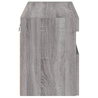 Tv-Wandmeubel Met Led-Verlichting 80X30X40 Cm Grijs Sonoma