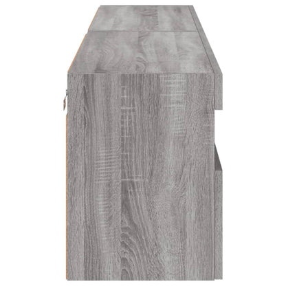Tv-wandmeubels met LED 2 st 80x30x40 cm grijs sonoma eikenkleur