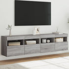 Tv-wandmeubel 80x30x40 cm grijs sonoma eiken 2 stuks