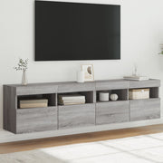 Tv-wandmeubel 80x30x40 cm grijs sonoma eiken 2 stuks