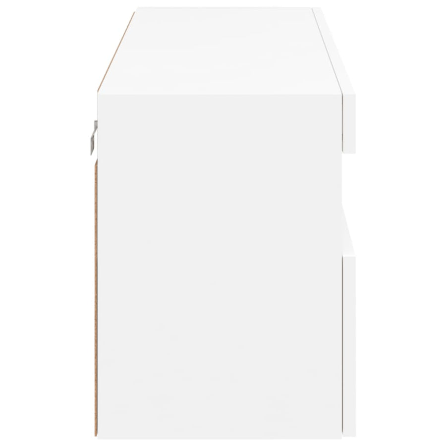 Tv-Wandmeubel Met Led-Verlichting 100X30X40 Cm Wit