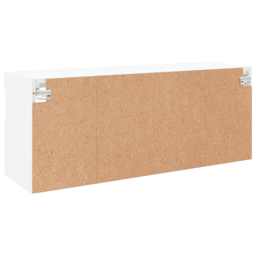 Tv-Wandmeubel Met Led-Verlichting 100X30X40 Cm Wit