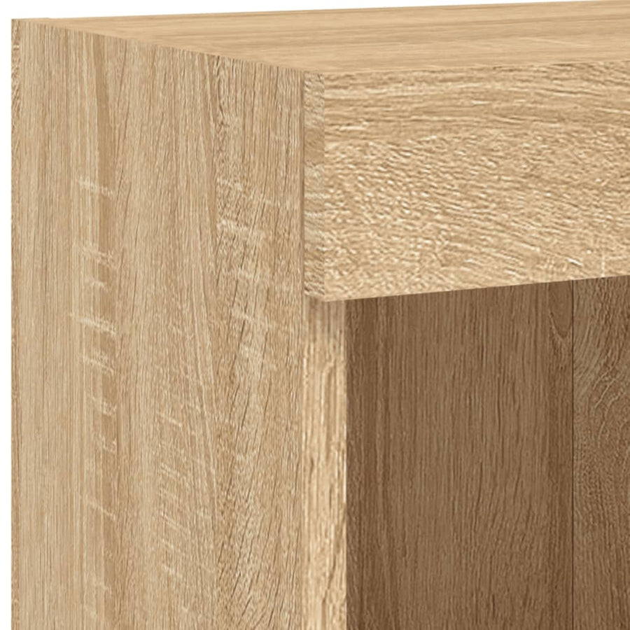 Tv-Wandmeubel Met Led-Verlichting 100X30X40 Cm Sonoma Eiken