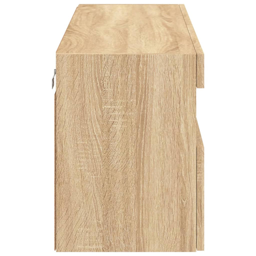 Tv-Wandmeubel Met Led-Verlichting 100X30X40 Cm Sonoma Eiken