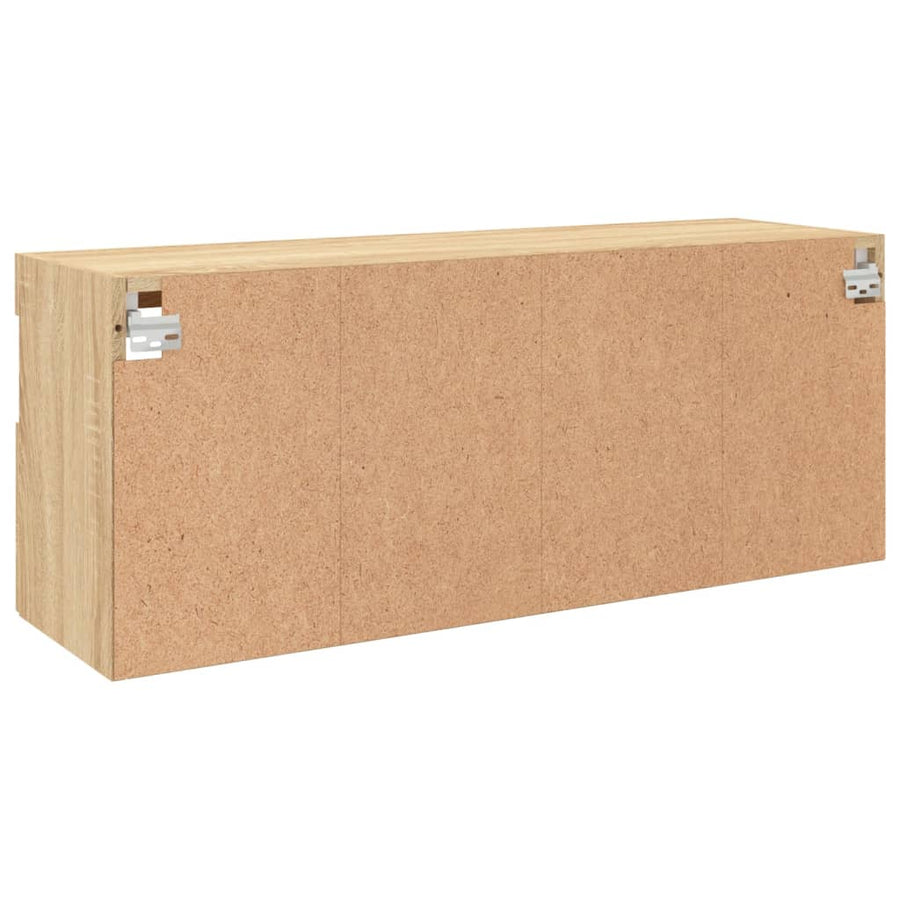 Tv-Wandmeubel Met Led-Verlichting 100X30X40 Cm Sonoma Eiken
