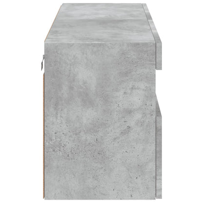 Tv-Wandmeubel Met Led-Verlichting 100X30X40 Cm Betongrijs