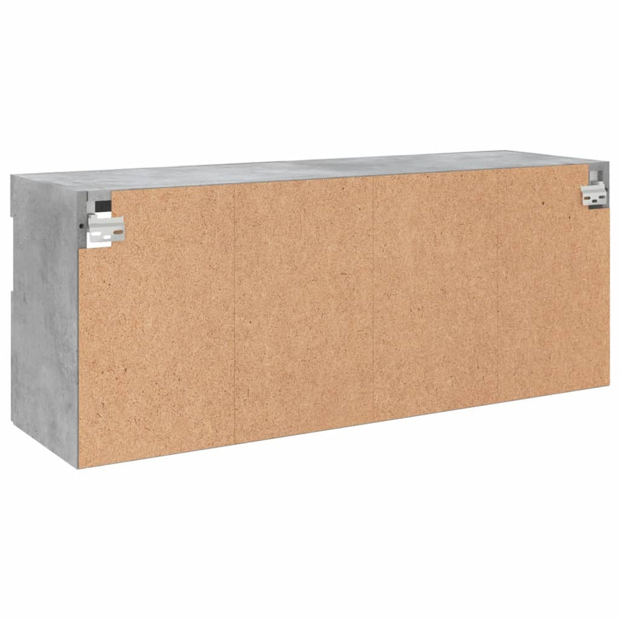 Tv-Wandmeubel Met Led-Verlichting 100X30X40 Cm Betongrijs