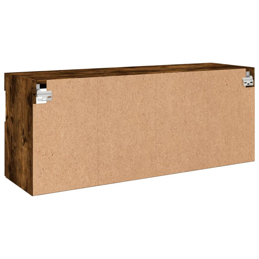 Tv-Wandmeubel Met Led-Verlichting 100X30X40 Cm Gerookt Eiken