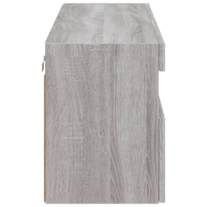Tv-Wandmeubel Met Led-Verlichting 100X30X40 Cm Grijs Sonoma
