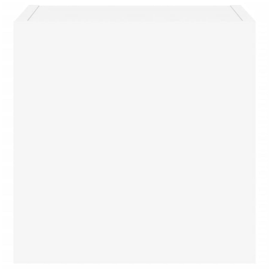 Tv-Wandmeubel Met Led-Verlichting 100X35X30 Cm Wit