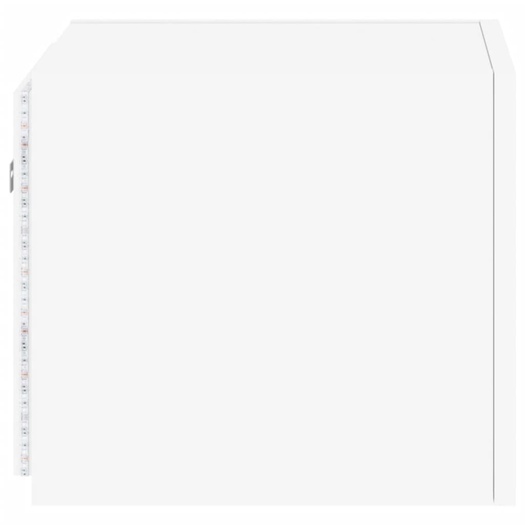 Tv-Wandmeubel Met Led-Verlichting 100X35X30 Cm Wit