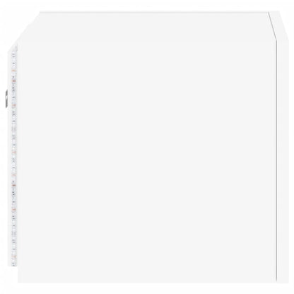 Tv-Wandmeubel Met Led-Verlichting 100X35X30 Cm Wit
