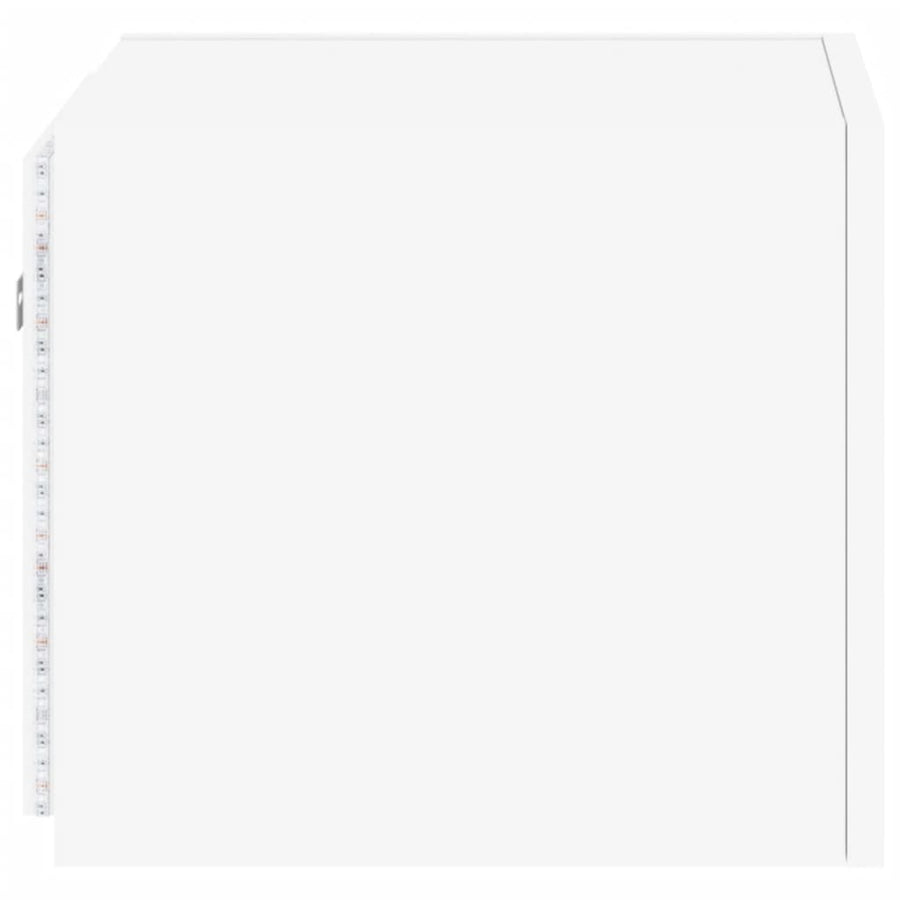 Tv-Wandmeubel Met Led-Verlichting 100X35X30 Cm Wit