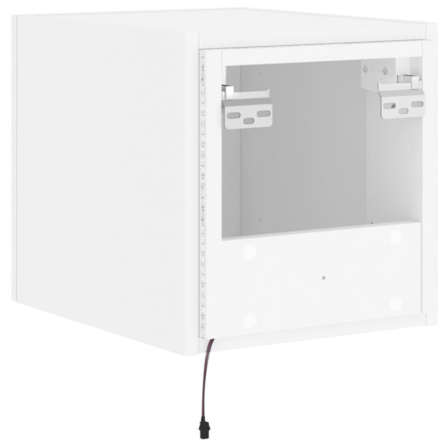 Tv-Wandmeubels Met Led-Verlichting 2 St 30,5X35X30 Cm Wit