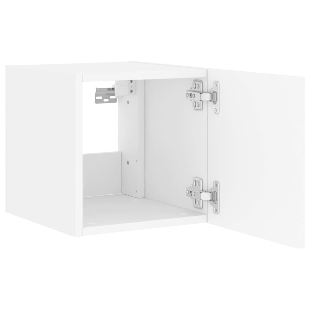Tv-Wandmeubels Met Led-Verlichting 2 St 30,5X35X30 Cm Wit