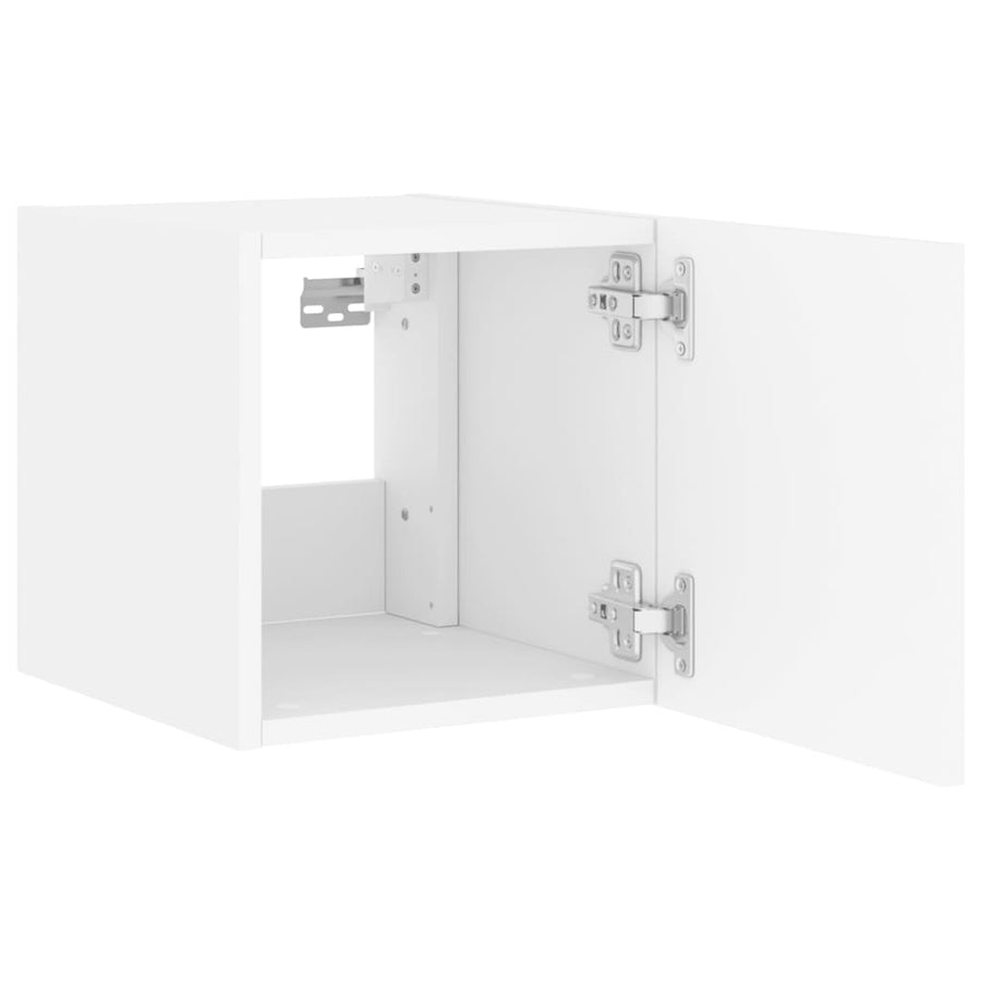 Tv-Wandmeubels Met Led-Verlichting 2 St 30,5X35X30 Cm Wit