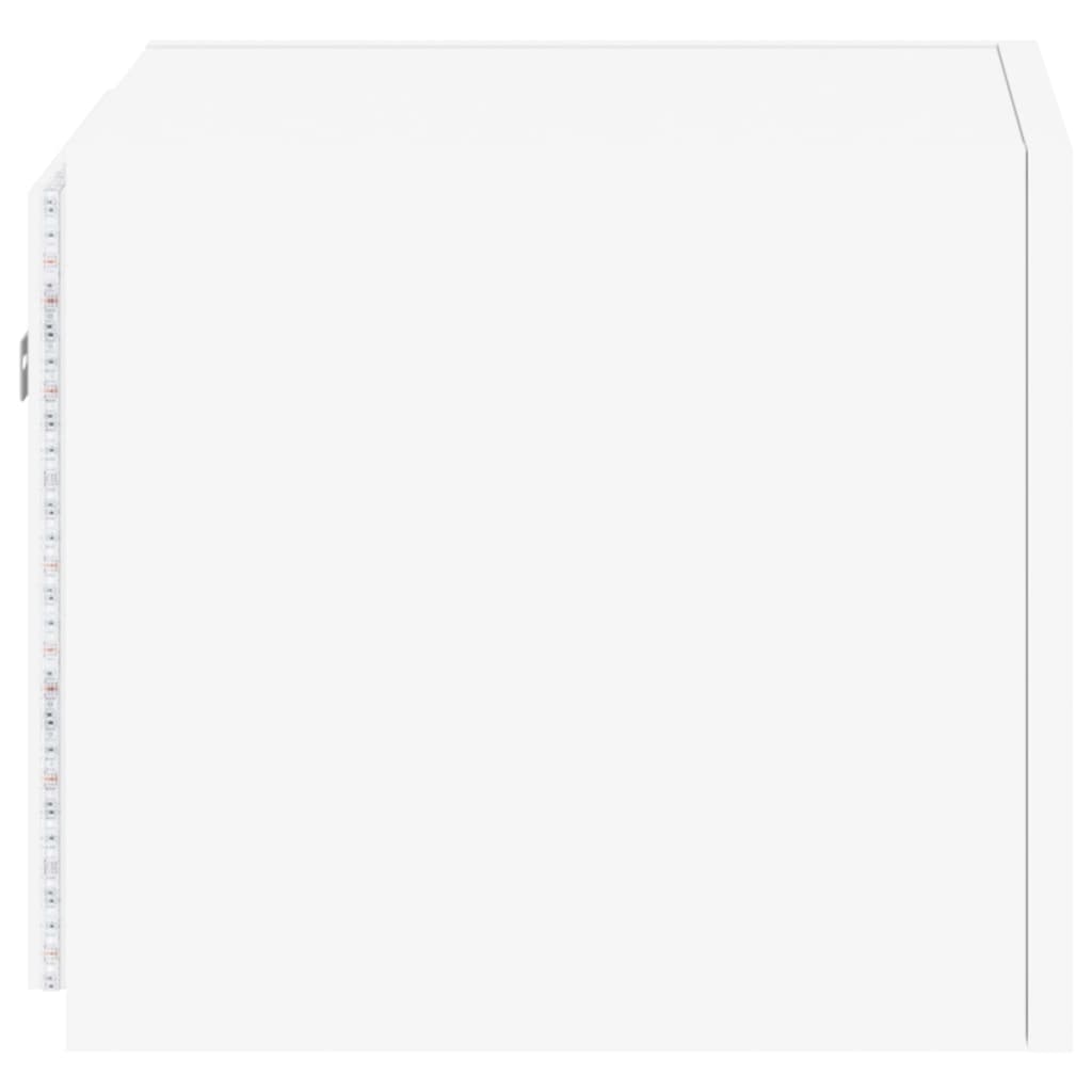 Tv-Wandmeubels Met Led-Verlichting 2 St 30,5X35X30 Cm Wit