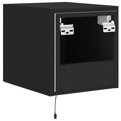 Tv-Wandmeubels Met Led-Verlichting 2 St 30,5X35X30 Cm Zwart