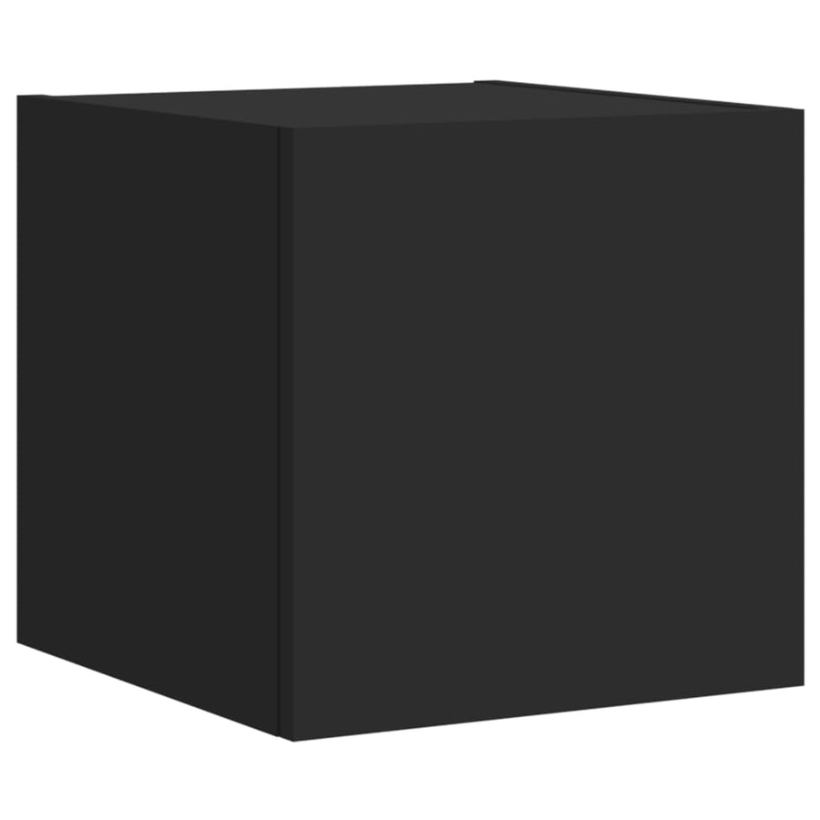 Tv-Wandmeubels Met Led-Verlichting 2 St 30,5X35X30 Cm Zwart