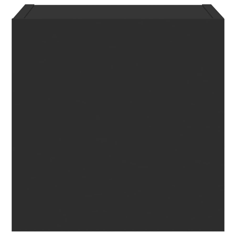 Tv-Wandmeubels Met Led-Verlichting 2 St 30,5X35X30 Cm Zwart