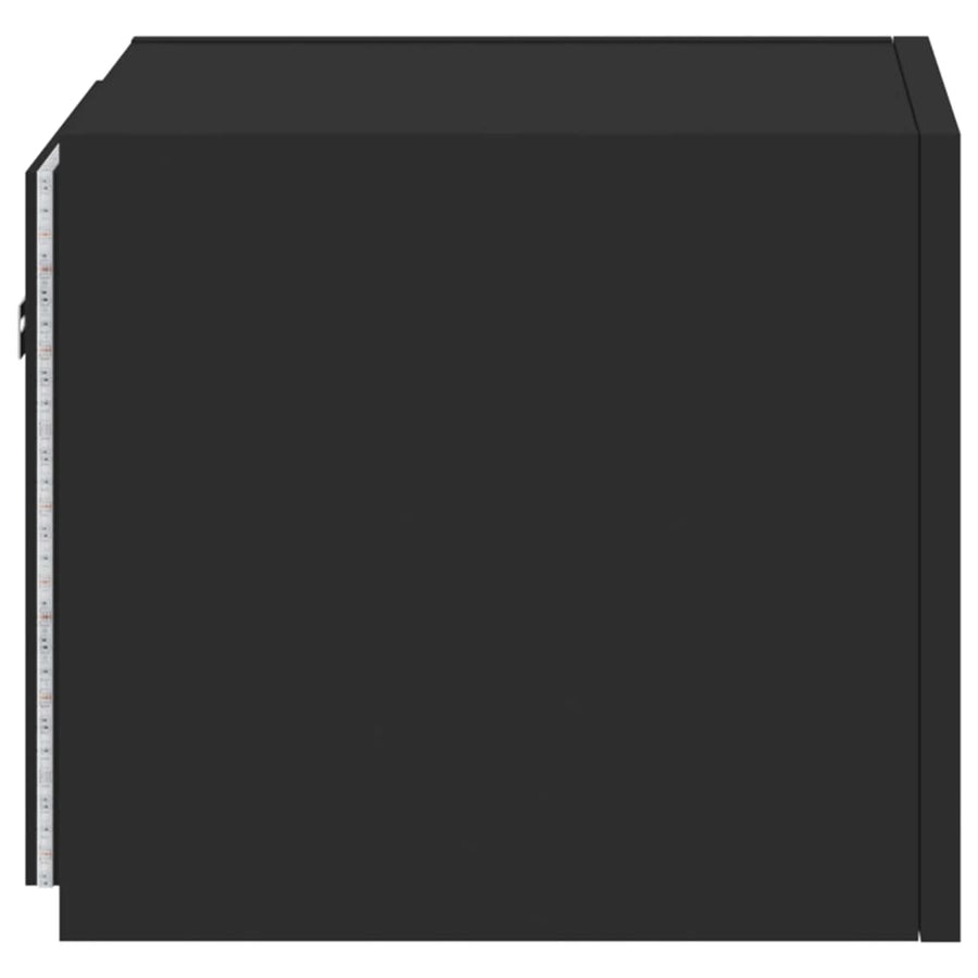 Tv-Wandmeubels Met Led-Verlichting 2 St 30,5X35X30 Cm Zwart