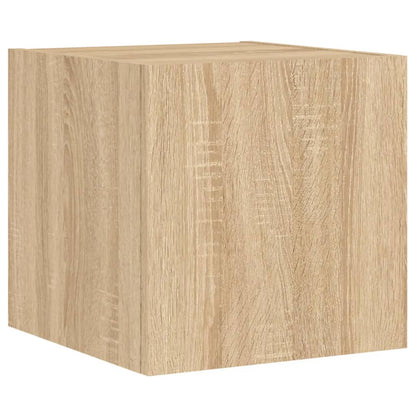 Tv-Wandmeubel Met Led-Verlichting 30,5X35X30 Cm Sonoma Eiken