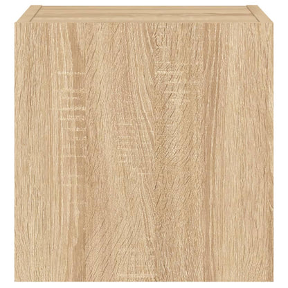 Tv-Wandmeubel Met Led-Verlichting 30,5X35X30 Cm Sonoma Eiken