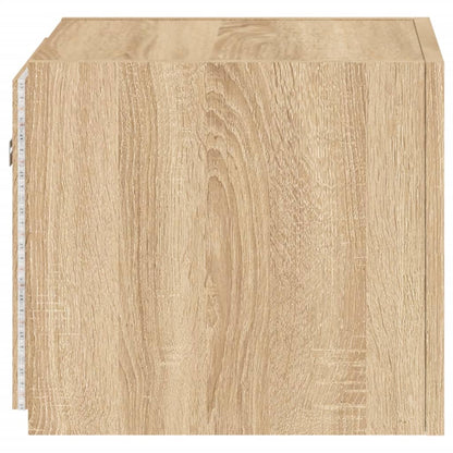Tv-Wandmeubel Met Led-Verlichting 30,5X35X30 Cm Sonoma Eiken