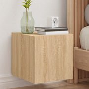 TV cabinet with LED lighting 30.5x35x30 cm sonoma oak