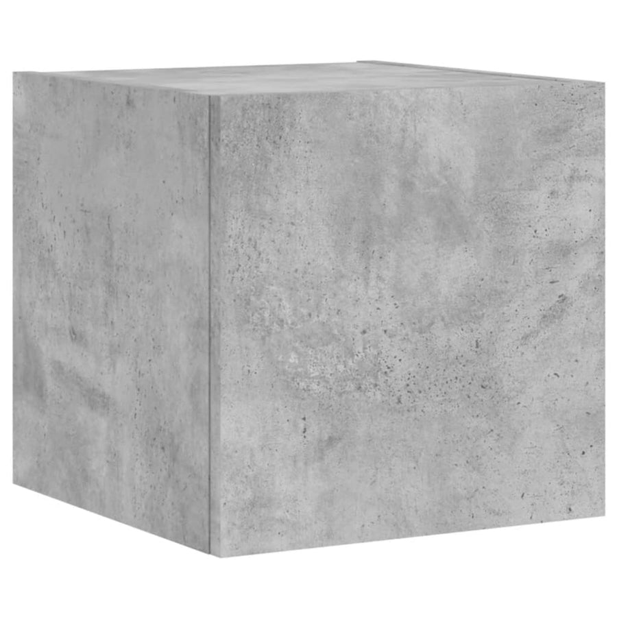 Tv-Wandmeubel Met Led-Verlichting 30,5X35X30 Cm Betongrijs