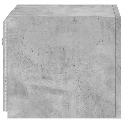Tv-Wandmeubel Met Led-Verlichting 30,5X35X30 Cm Betongrijs