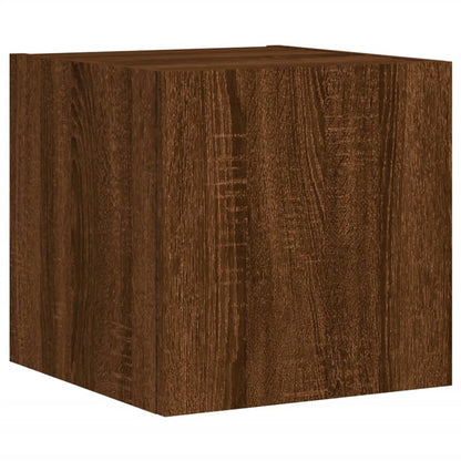 Tv-Wandmeubelen Met Led 2 St 30,5X35X30 Cm Bruineikenkleurig