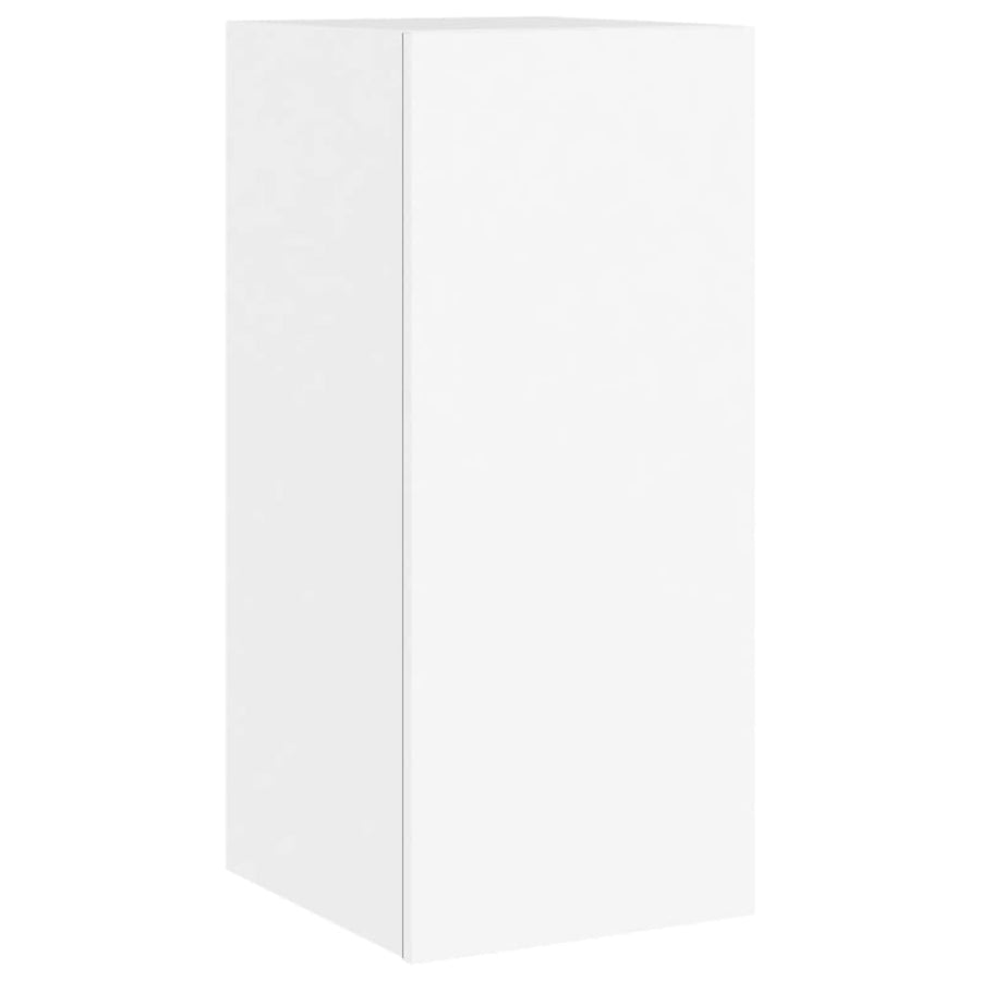 Tv-Wandmeubel Met Led-Verlichting 30,5X35X70 Cm Wit