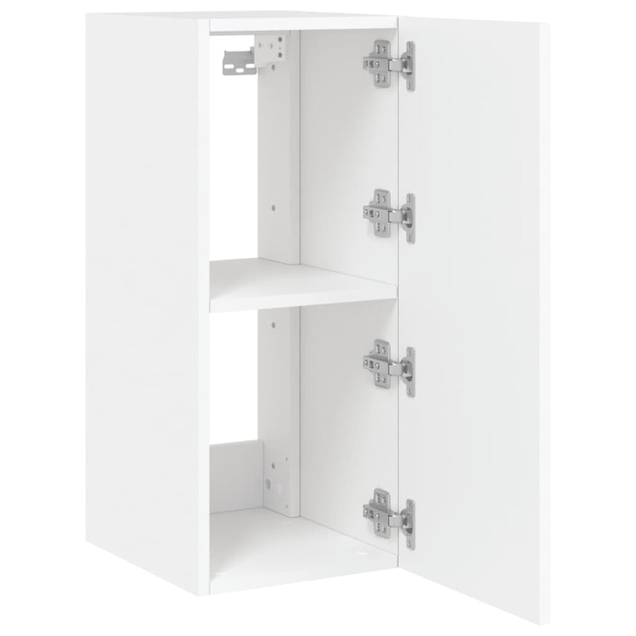 Tv-Wandmeubel Met Led-Verlichting 30,5X35X70 Cm Wit