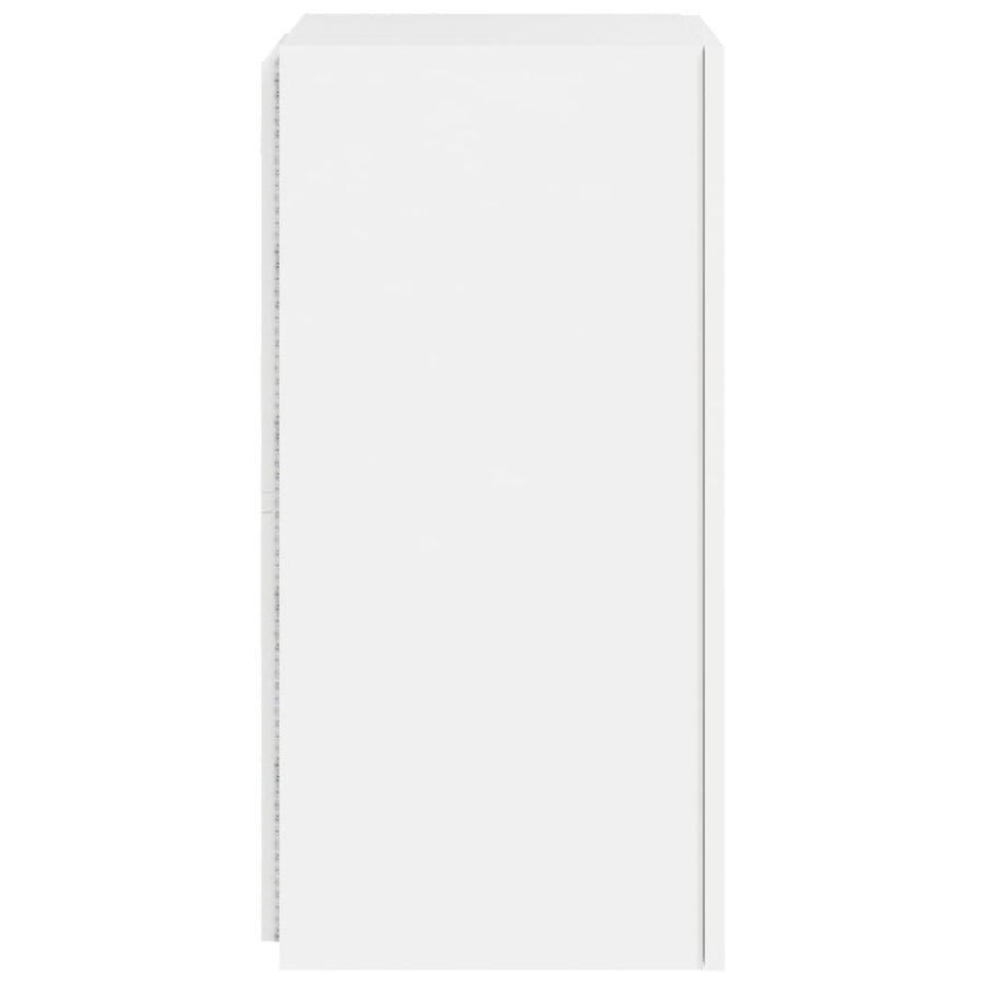 Tv-Wandmeubel Met Led-Verlichting 30,5X35X70 Cm Wit
