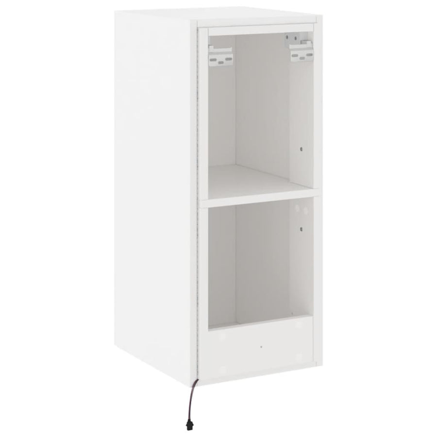 Tv-Wandmeubel Met Led-Verlichting 30,5X35X70 Cm Wit