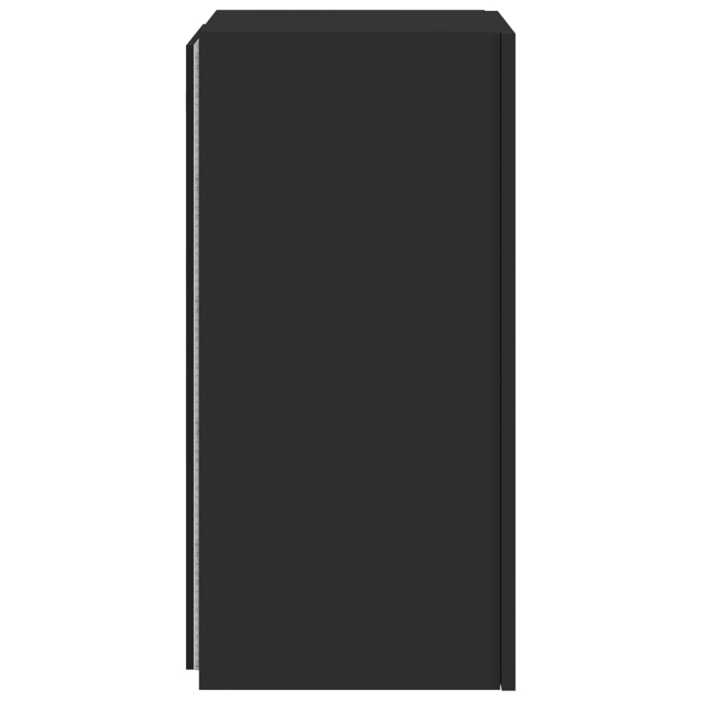 Tv-Wandmeubel Met Led-Verlichting 30,5X35X70 Cm Zwart