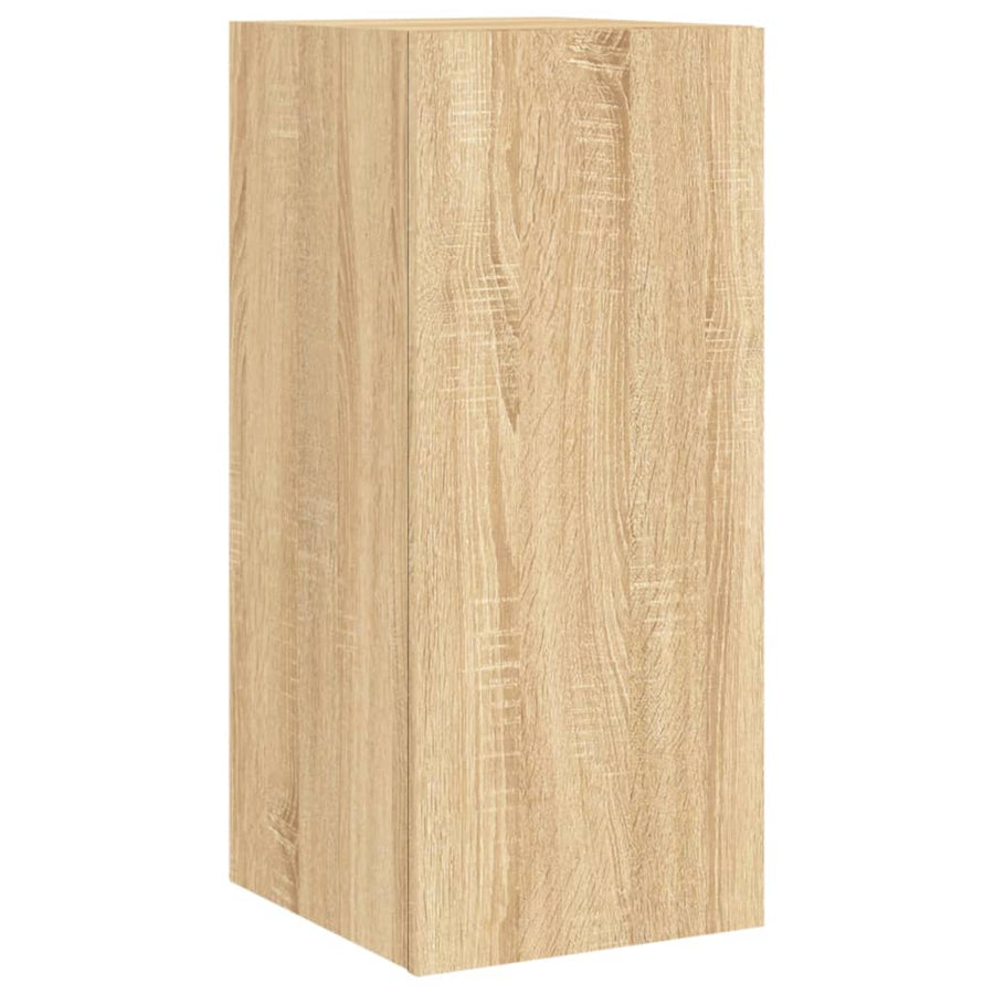Tv-Wandmeubel Met Led-Verlichting 30,5X35X70 Cm Sonoma Eiken