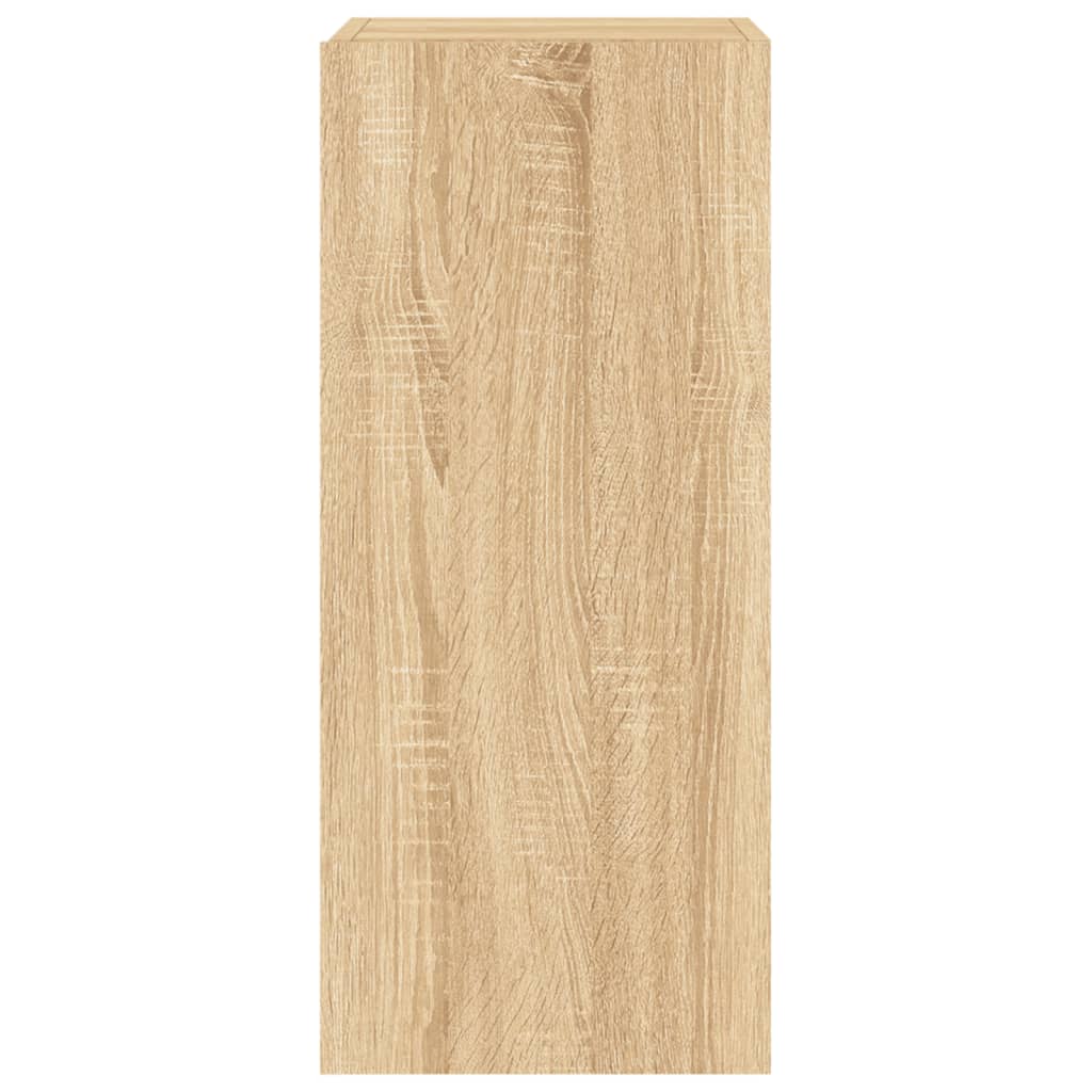 Tv-Wandmeubel Met Led-Verlichting 30,5X35X70 Cm Sonoma Eiken
