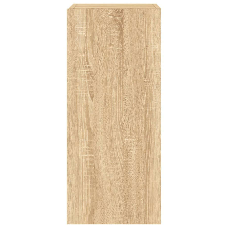 Tv-Wandmeubel Met Led-Verlichting 30,5X35X70 Cm Sonoma Eiken