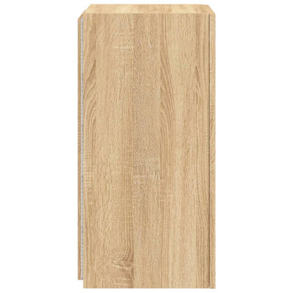 Tv-Wandmeubel Met Led-Verlichting 30,5X35X70 Cm Sonoma Eiken