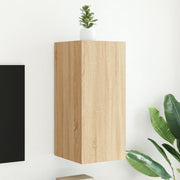 TV cabinet with LED lighting 30.5x35x70 cm sonoma oak
