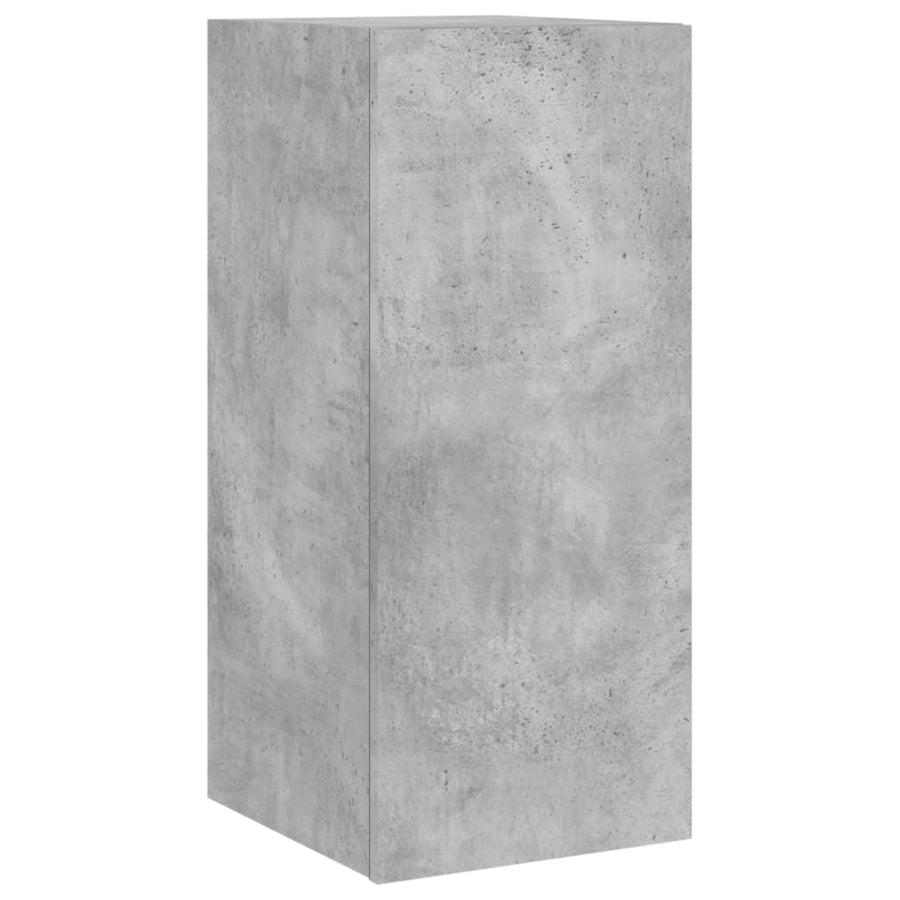 Tv-Wandmeubel Met Led-Verlichting 30,5X35X70 Cm Betongrijs