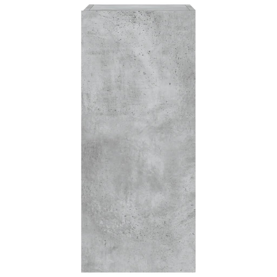 Tv-Wandmeubel Met Led-Verlichting 30,5X35X70 Cm Betongrijs