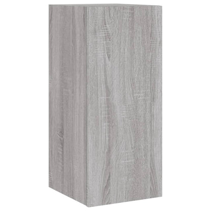 Tv-Wandmeubel Met Led-Verlichting 30,5X35X70 Cm Grijs Sonoma