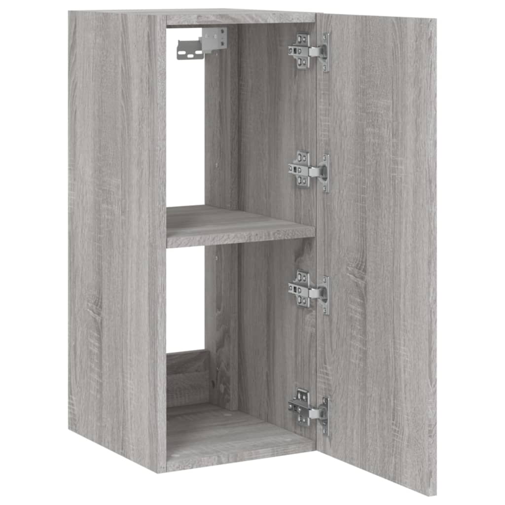 Tv-Wandmeubel Met Led-Verlichting 30,5X35X70 Cm Grijs Sonoma