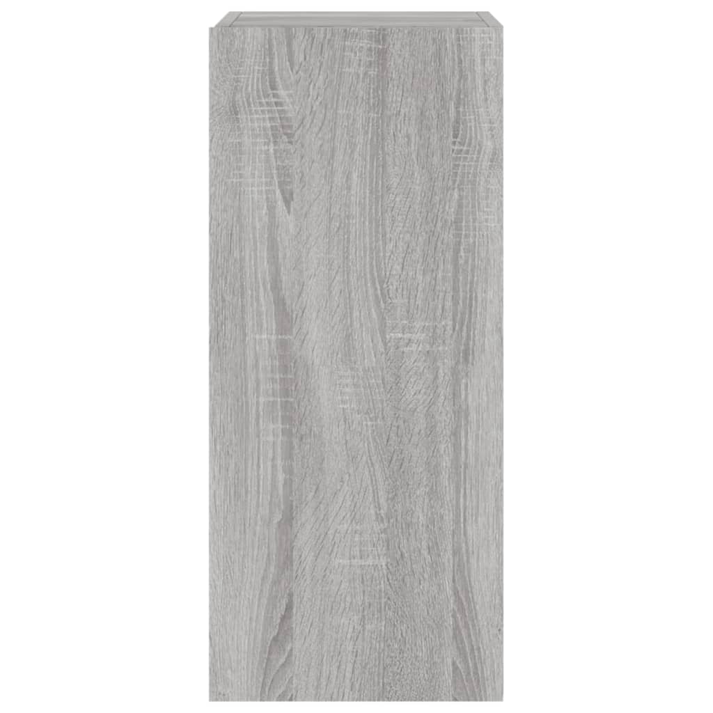 Tv-Wandmeubel Met Led-Verlichting 30,5X35X70 Cm Grijs Sonoma