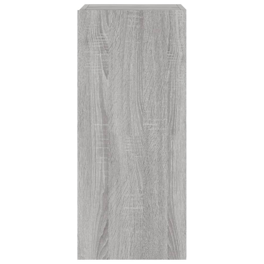 Tv-Wandmeubel Met Led-Verlichting 30,5X35X70 Cm Grijs Sonoma