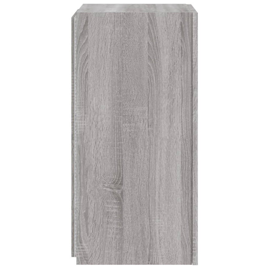 Tv-Wandmeubel Met Led-Verlichting 30,5X35X70 Cm Grijs Sonoma