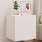 TV cabinet with LED lighting 40.5x35x40 cm white